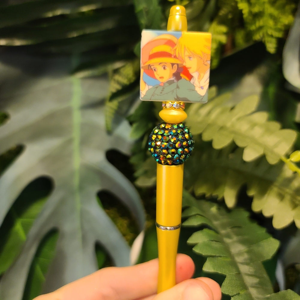 Yellow Kids Toy Pen with Character Design